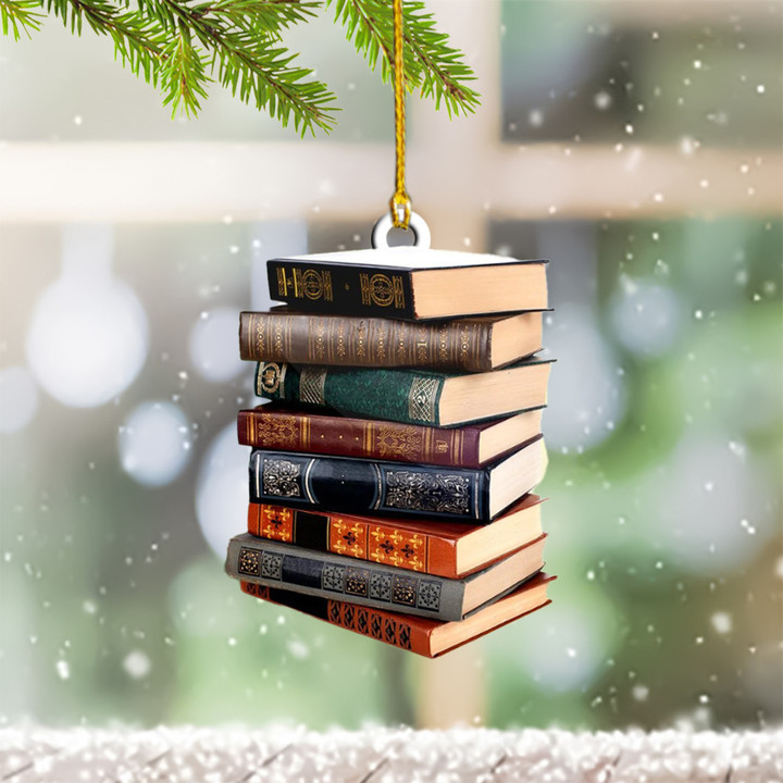 Book Lover Christmas Ornament Christmas Tree Decorations Ideas 2023 Nerd Gifts