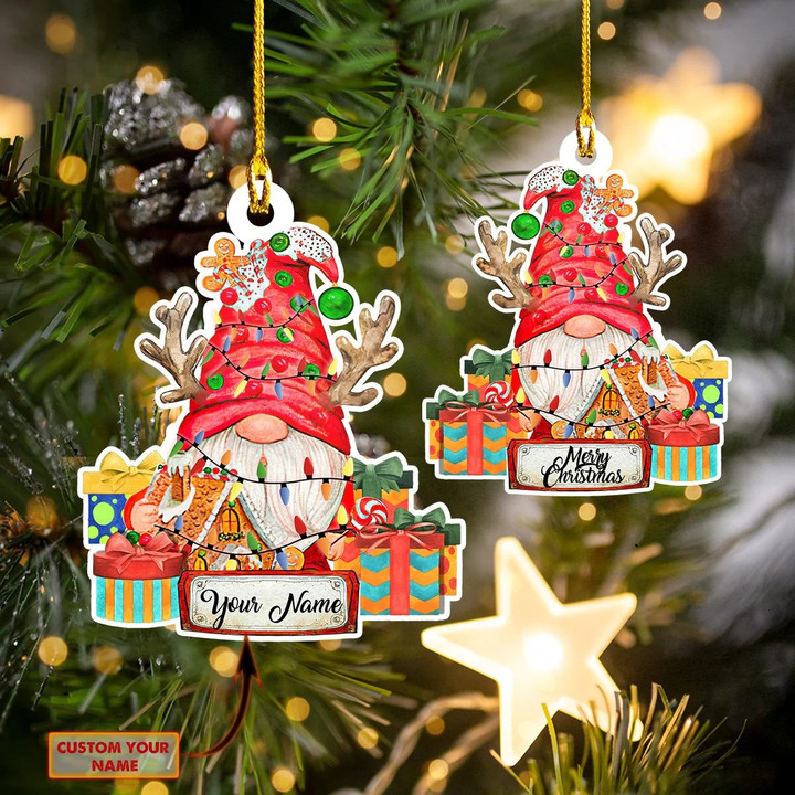 Personalized Gnome Christmas Ornament Gnome Christmas Tree Ornaments Gifts For Xmas