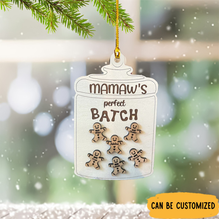 Personalized Gingerbread Christmas Ornament 2023 Mamaw's Perfect Batch