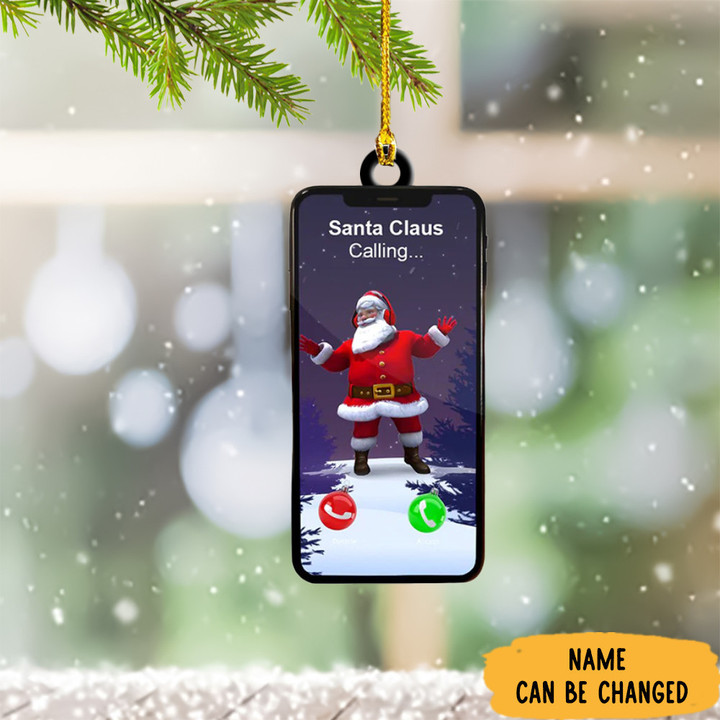 Personalized Santa Claus Calling Ornament Christmas Tree Decorations Ideas 2023