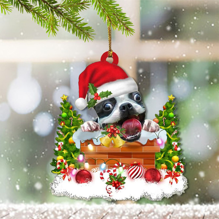 Boston Terrier Christmas Ornament Funny Christmas Tree Decorations Gifts For Dog Lovers
