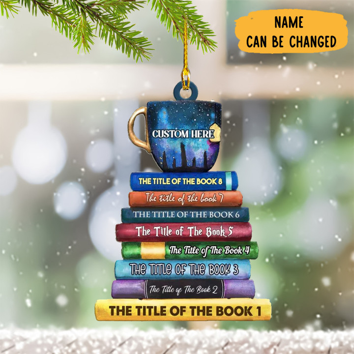 Personalized Book Lover Ornament Book Christmas Ornament Gifts For Nerds