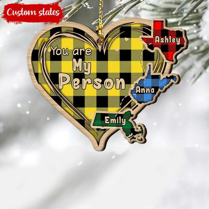 Custom You Are My Person Ornament Personalized Christmas Ornaments Decoration Gift Ideas