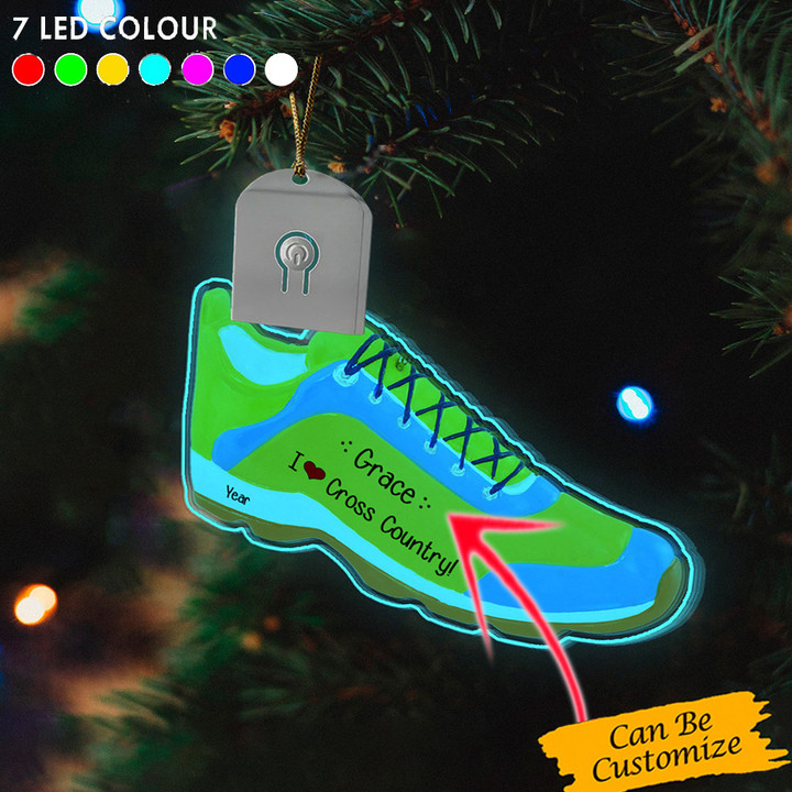 Personalized Cross Country Led Christmas Tree Ornaments Light Up Decorative Tree 2023 Gift