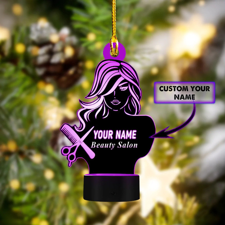 Personalized Hair Stylist Ornament Hairdresser Christmas Ornament Presents