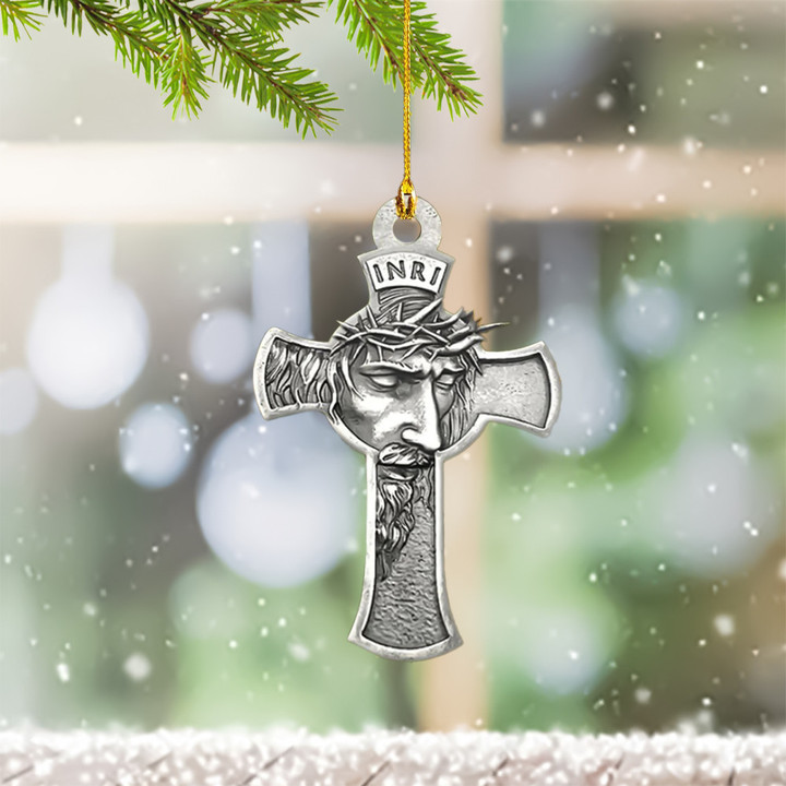 Inri Jesus Christmas Ornament Cross Ornaments For Christmas Tree 2023