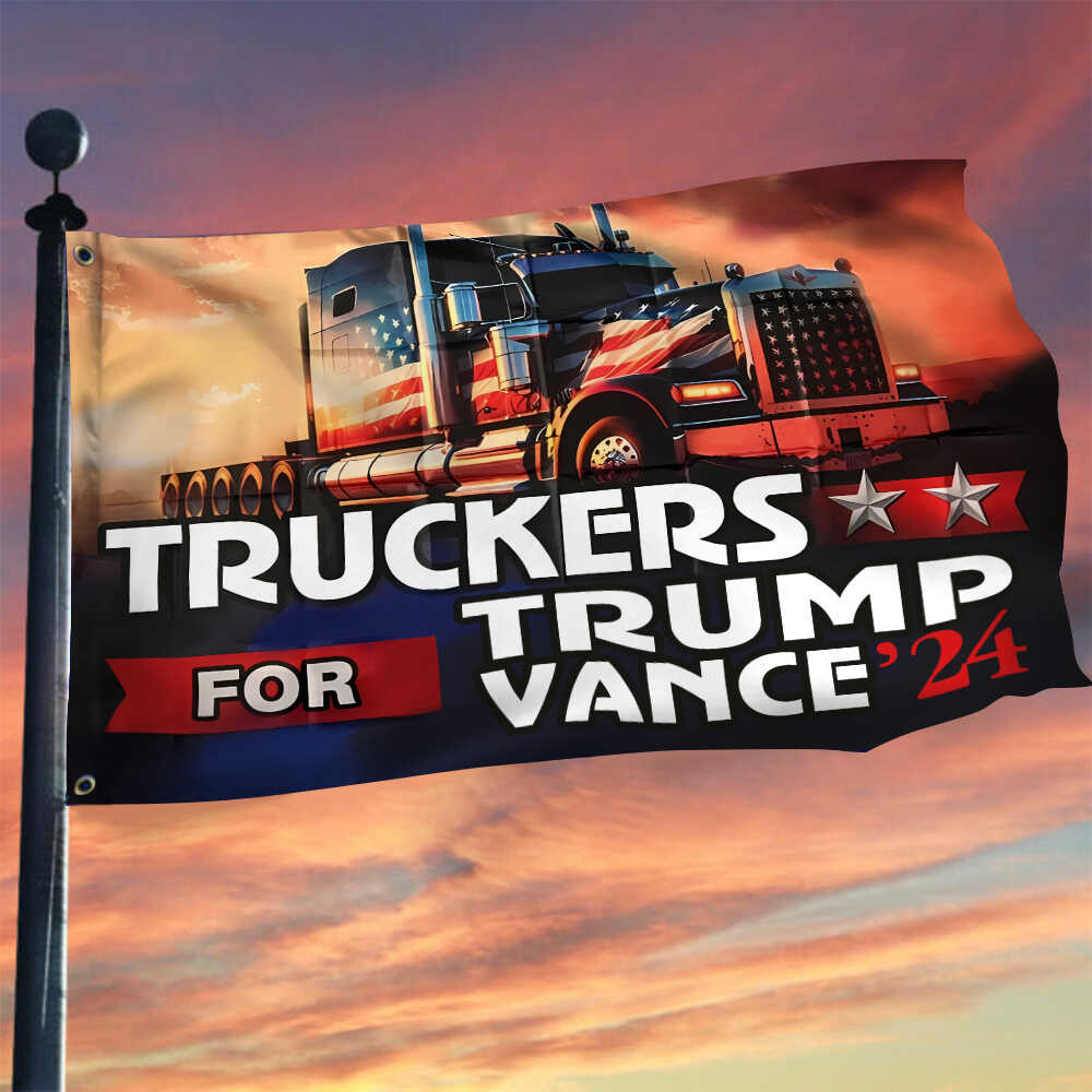 Trump Fs19 Truckers For Trump Vance 2024 Flag Support For Donald Trump Flag Gifts ...