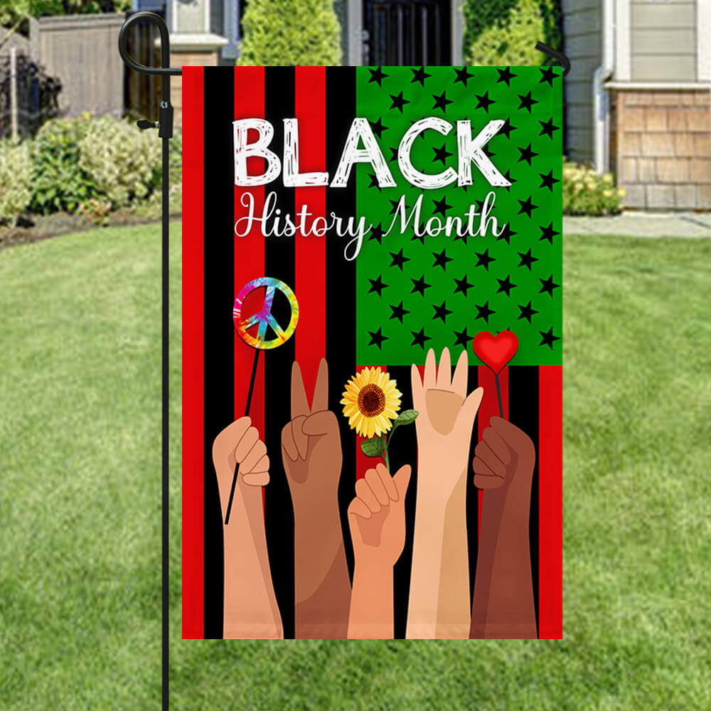 Hands Black History Month Flag Celebration 2025 African American Flag ...