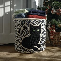 Silken Whisker Quilted Laundry Basket NCU0PTT2098
