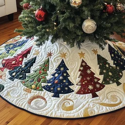 Christmas Tree Quilted Tree Skirt Christmas Gift