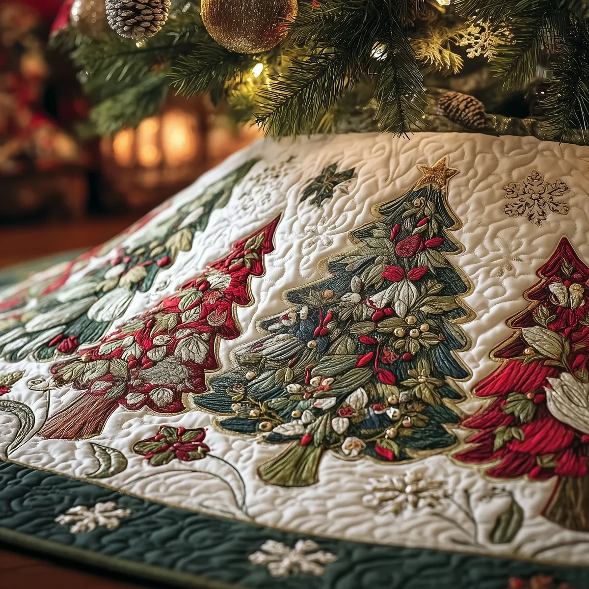 Forest Of Joy Quilted Tree Skirt Christmas Gift