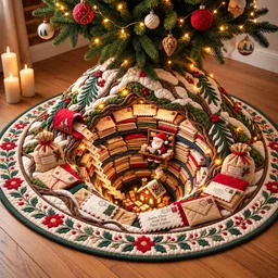 Christmas Mail Canyon Quilted Tree Skirt Christmas Gift
