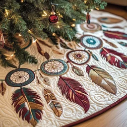 Dreamcatcher Quilted Tree Skirt Christmas Gift