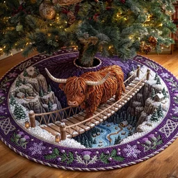 Highland Bridge Quilted Tree Skirt Christmas Gift