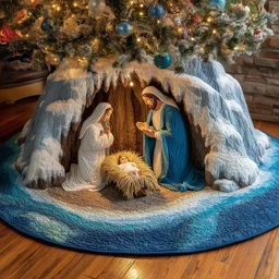 Divine Light Quilted Tree Skirt Christmas Gift