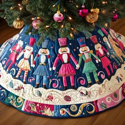 Christmas Nutcracker Quilted Tree Skirt Christmas Gift