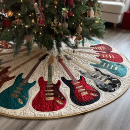 Classic Strats Quilted Tree Skirt Christmas Gift