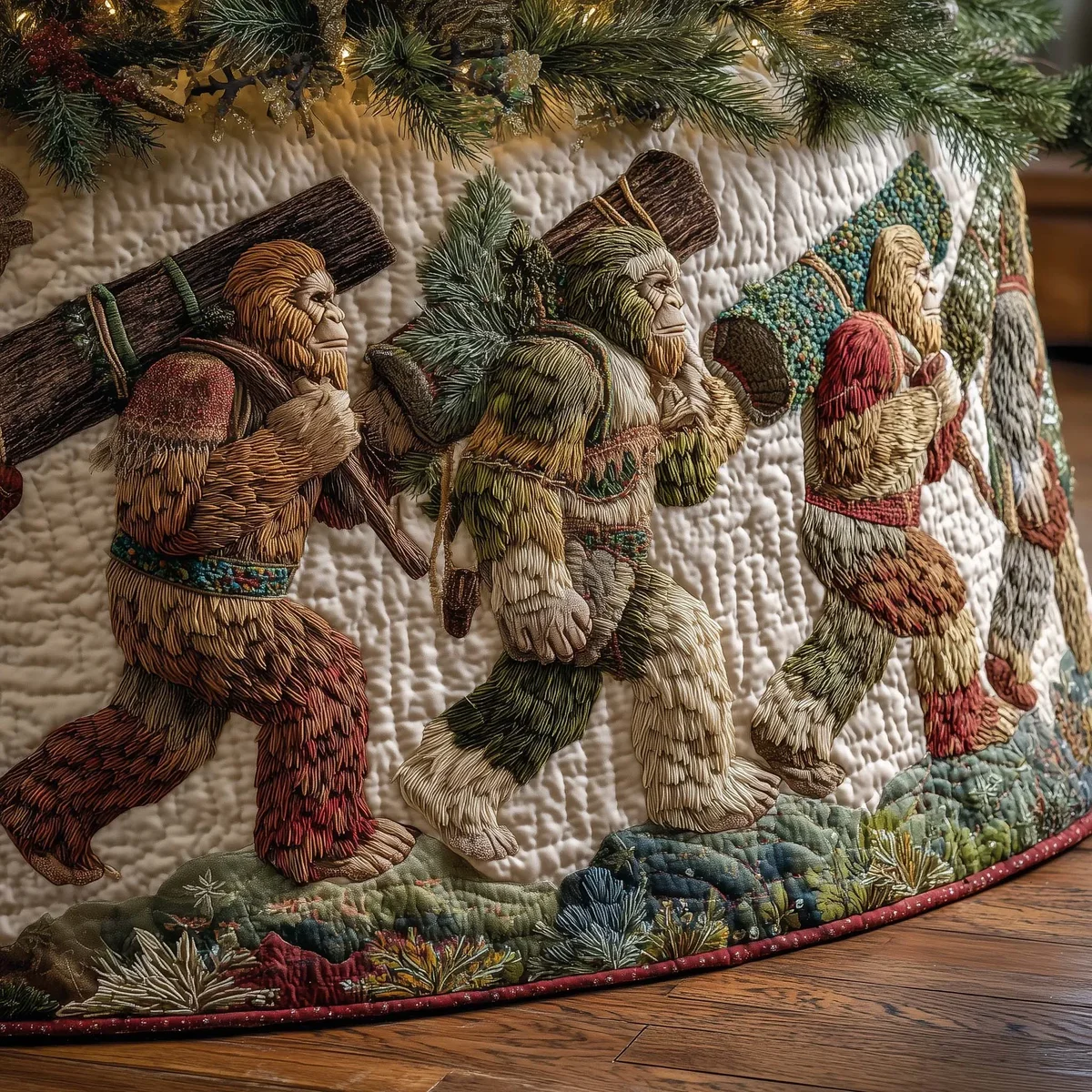 Forest Giant Quilted Tree Skirt Christmas Gift