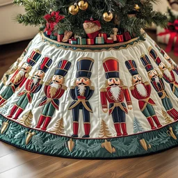 Nutcracker Guard Quilted Tree Skirt Christmas Gift