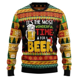 Its The Most Wonderful Time For A Beer Ugly Christmas Sweater Christmas Vacation Outfit Gifts Idea