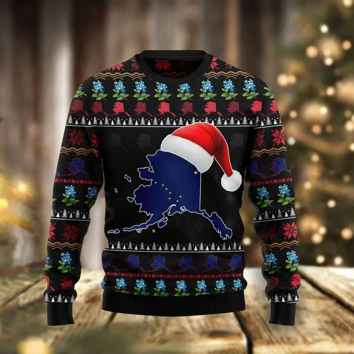 Alaska Christmas Ugly Christmas Sweater Winter Clothing Xmas Gifts For Husband