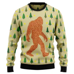 Bigfoot Sasquatch Ugly Christmas Sweater Xmas Party Outfits Gifts For Bigfoot Lovers