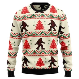 Amazing Bigfoot Ugly Xmas Sweater Cold Weather Clothes Gifts For Monkey Lovers
