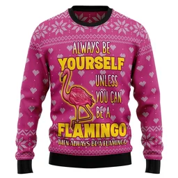 Always Be A Flamingo Ugly Christmas Sweater Xmas Sweater Christmas Gifts For Friends