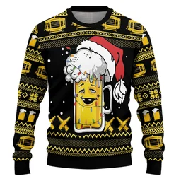 Beer Xmas Ugly Christmas Sweater Christmas Day Clothes Gifts Idea For Beer Lovers