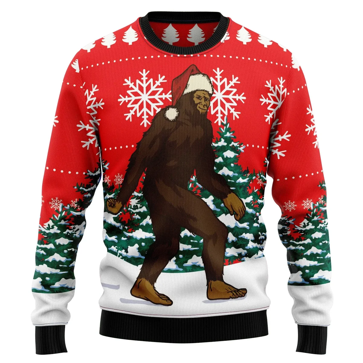 Bigfoot Ugly Christmas Sweater Cold Weather Clothes Gifts For Monkey Lovers