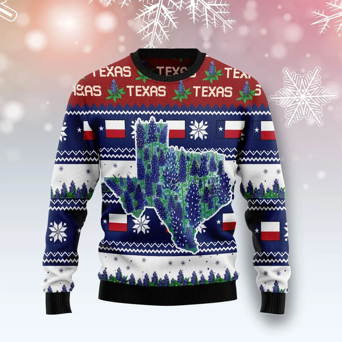 Awesome Texas Bluebonnet Ugly Christmas Sweater Christmas Party Outfit Gifts For Xmas