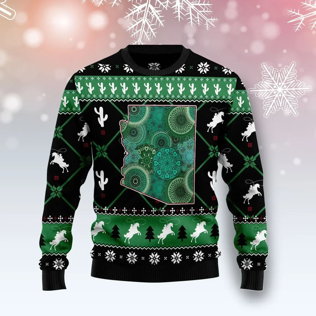 Arizona Usa Symbols Pattern Ugly Christmas Sweater Xmas Vacation Clothing Gifts For Friends