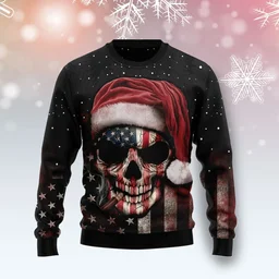 Amazing Skull Ugly Christmas Sweater Xmas Clothes Gifts For Skull Lovers