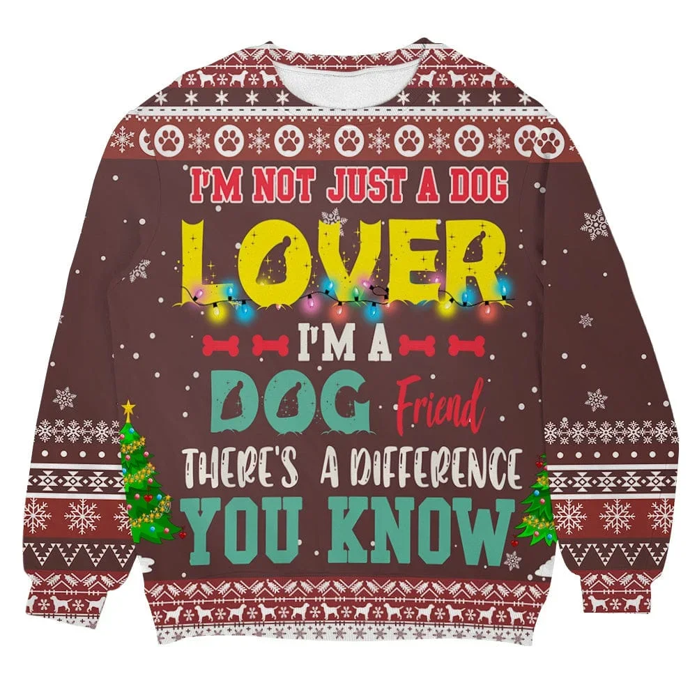 I Am Not Just A Dog Ugly Christmas Sweater Christmas Vacation Outfit Gifts For Dog Lovers