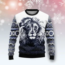 Awesome Lion Ugly Christmas Sweater Xmas Clothes Gifts For Lion Lovers