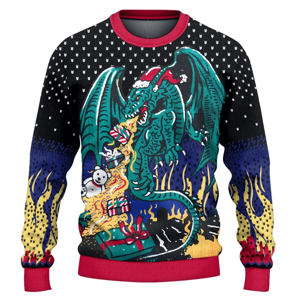 Christmas Dragon Ugly Christmas Sweater Xmas Vacation Clothing Gifts For Dragon Lovers