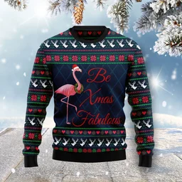 Flamingo Be Xmas Fabulous Ugly Christmas Sweater Xmas Outfits Christmas Gifts For Him