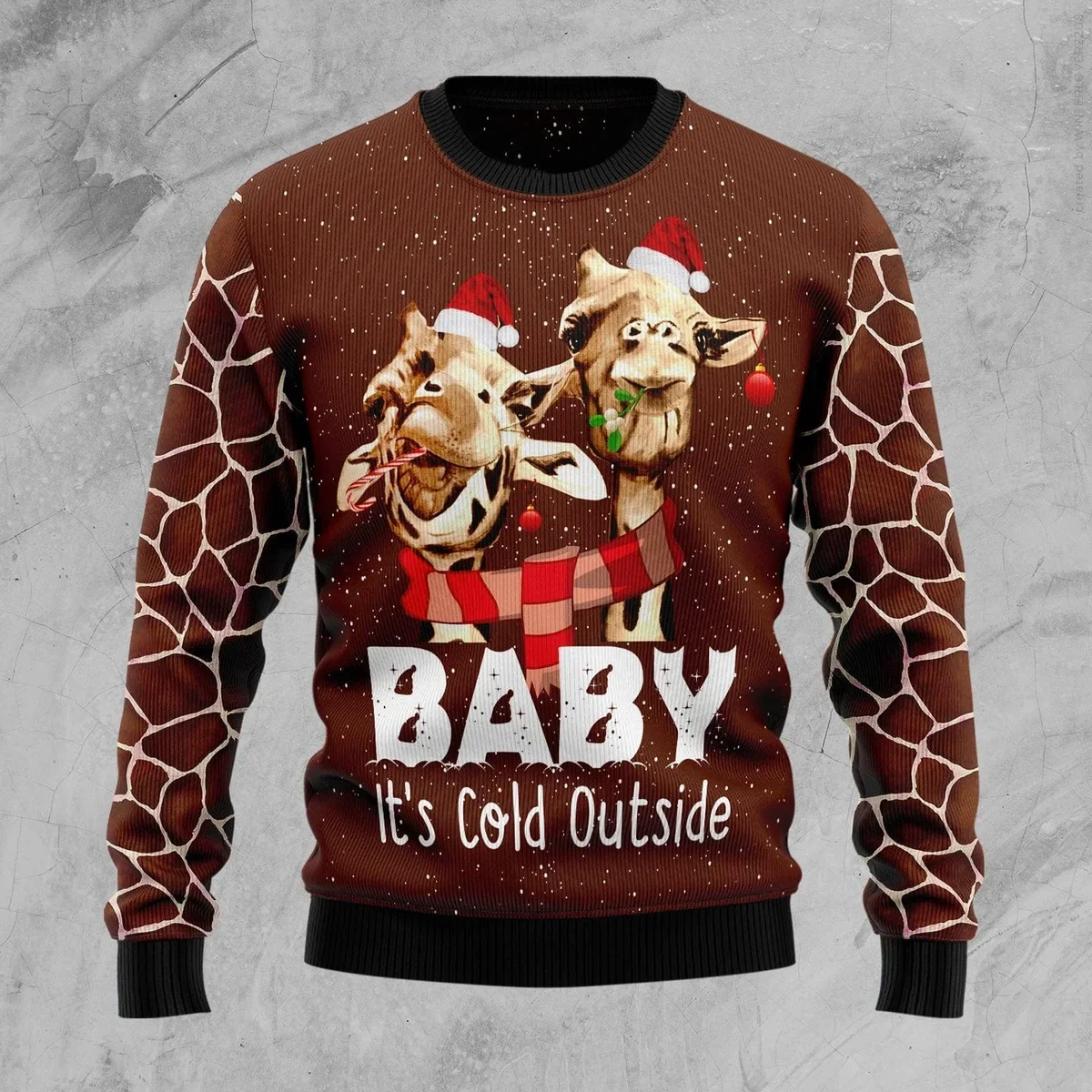 Funny Giraffe Ugly Christmas Sweater Xmas Clothes Christmas Gifts For Giraffe Lovers