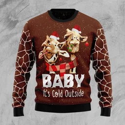 Funny Giraffe Ugly Christmas Sweater Xmas Clothes Christmas Gifts For Giraffe Lovers