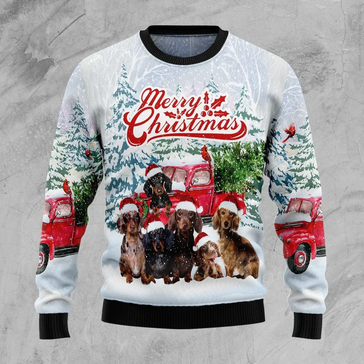 Dachshund Merry Christmas Ugly Christmas Sweater Xmas Clothes Christmas Gifts For Dog Lovers
