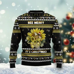 Bee Merry It_s Christmas Ugly Christmas Sweater Xmas Party Clothes Gifts For Bee Lovers