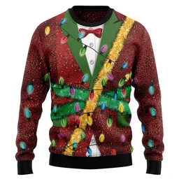 Christmas Light Ugly Christmas Sweater Xmas Party Clothes Gifts For Him