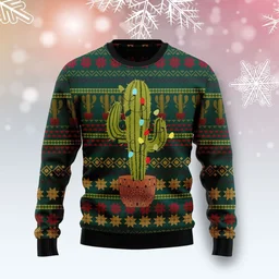 Cactus Christmas Ugly Christmas Sweater Xmas Outfits Xmas Gifts For Cactus Lovers