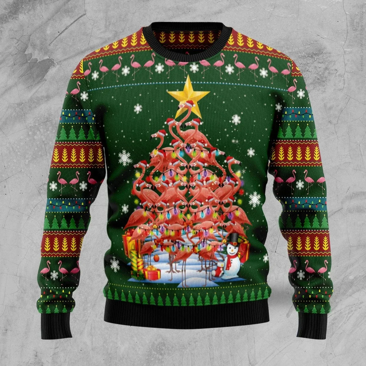 Flamingo Christmas Tree Ugly Christmas Sweater Christmas Party Outfit Gifts For Brother
