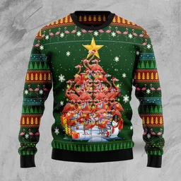 Flamingo Christmas Tree Ugly Christmas Sweater Christmas Party Outfit Gifts For Brother