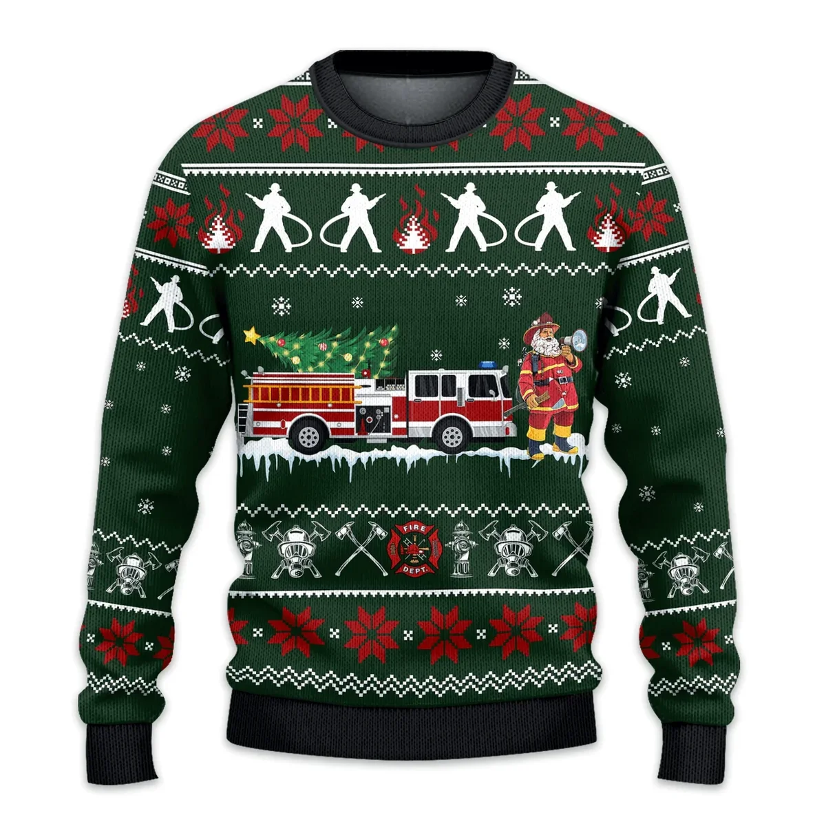 Firefighter Ugly Sweater Christmas Vacation Apparel Gifts For Firefighter Lovers