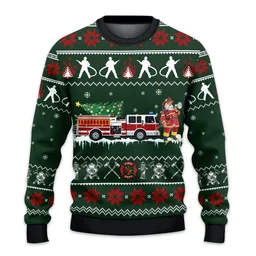 Firefighter Ugly Sweater Christmas Vacation Apparel Gifts For Firefighter Lovers