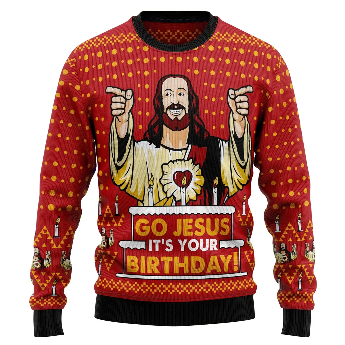 Go Jesus It_s Your Birthday Ugly Christmas Sweater Winter Apparel Xmas Gifts For Christians