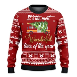 Firefighter Christmas Ugly Sweater Xmas Outfits Xmas Gifts For Firefighter Lovers