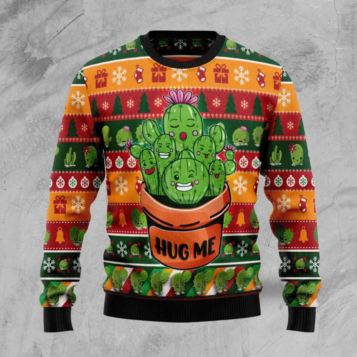 Cactus Hug Me Ugly Christmas Sweater Cute Christmas Outfits Xmas Gifts For Husband